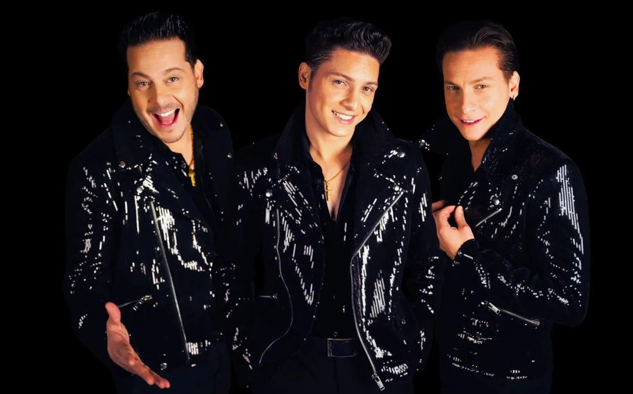 The Esteriore Brothers in sequined jackets